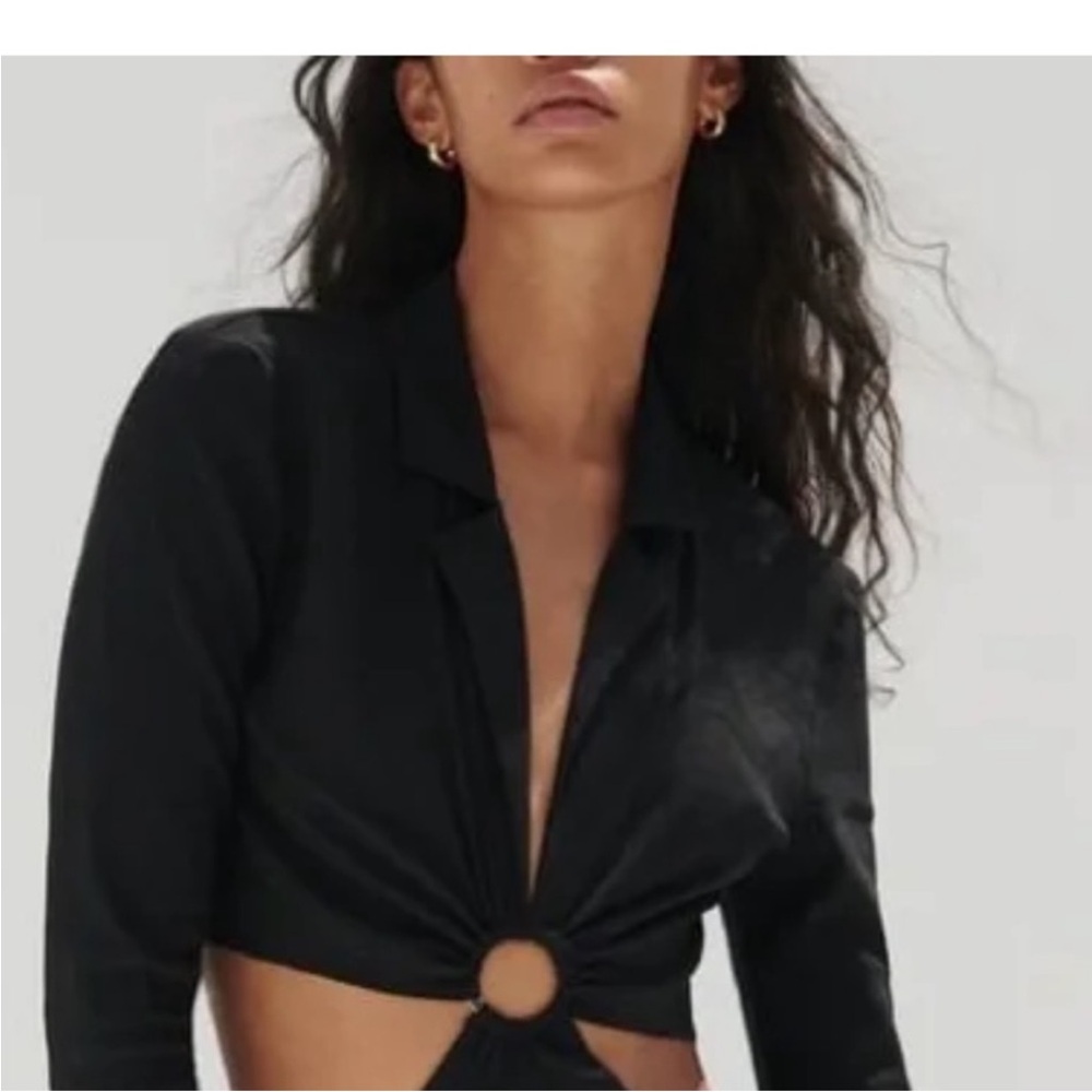 ZARA COLLARED TOP